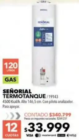Nexon Señorial termotanque oferta