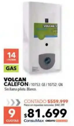 Nexon Volcan calefon oferta