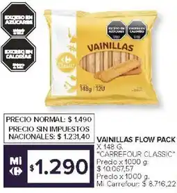 Carrefour Express Carrefour classic vainillas flow pack oferta