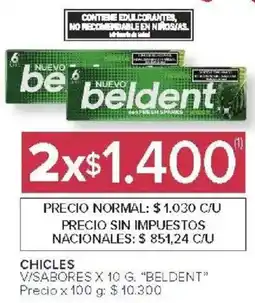 Carrefour Express Beldent chicles v/sabores oferta