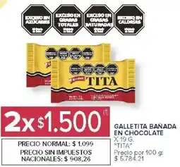 Carrefour Express Tita galletita banada en chocolate oferta