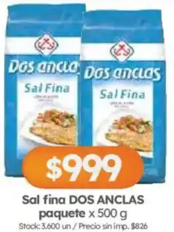Cordiez Dos anclas sal fina paquete oferta