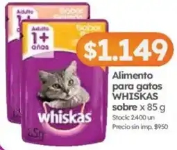 Cordiez Whiskas alimento para gatos sobre oferta