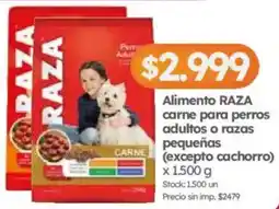 Cordiez Raza alimento carne para perros adultos o razas pequeñas oferta