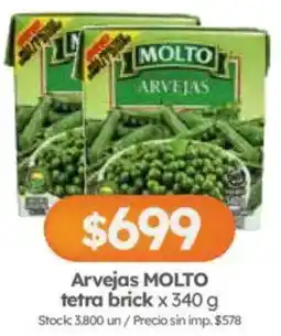 Cordiez Molto arvejas tetra brick oferta