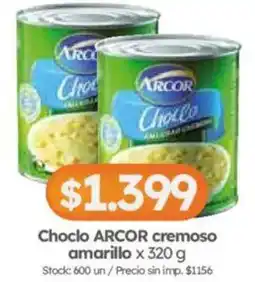 Cordiez Arcor choclo cremoso amarillo oferta