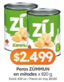 Cordiez Zúmmun peras en mitades oferta