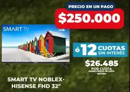 Supermayorista Vital Noblex- Hisense smart tv fhd 32" oferta