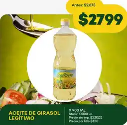 Super MAMI Legítimo aceite de girasol oferta