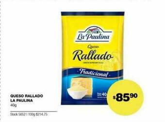 Atomo Conviene Queso Rallado La Paulina oferta