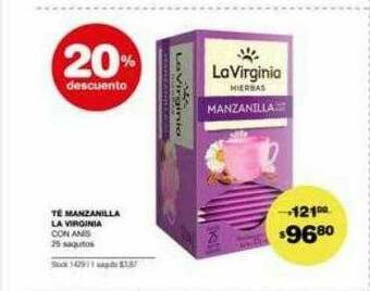 Atomo Conviene Té Manzanilla La Virginia 20% Descuento oferta