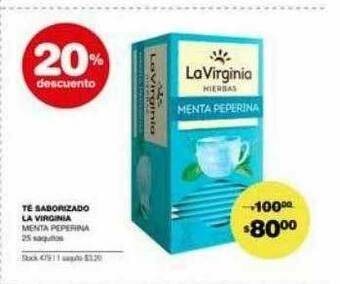 Atomo Conviene Té Saborizado La Virginia 20% Descuento oferta