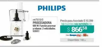 Cooperativa Obrera Procesadora 600 W Philips oferta