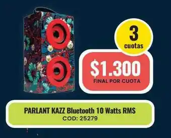 Maxiconsumo Parlant Kazz Bleutooth 10 Watts Rms oferta