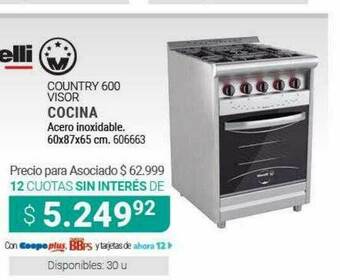 Cooperativa Obrera Country 600 Visor Cocina oferta