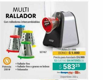 Cooperativa Obrera Multi Rallador oferta
