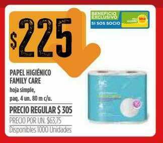 Supermercados Vea Papel Higiénico Family Care oferta