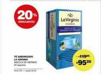 Atomo Conviene Té Saborizado La Virginia 20% Descuento oferta