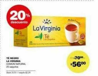 Atomo Conviene Té Negro La Virginia 20% Descuento oferta