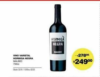Atomo Conviene Vino Varietal Hormiga Negra Malbec oferta
