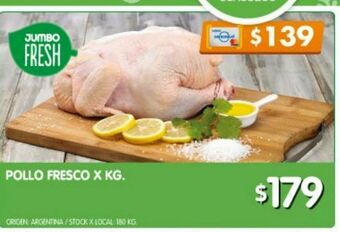 Jumbo Pollo fresco x kg oferta