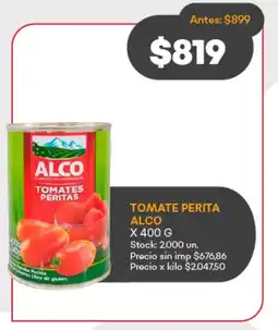 Supermercados Tadicor Alco tomate perita oferta