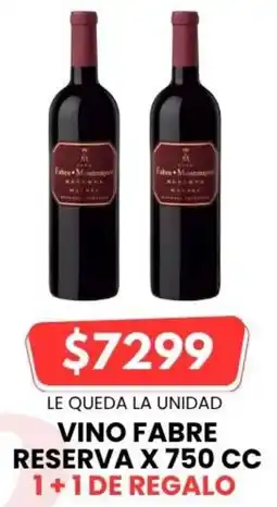 Autoservicio Capo Fabre reserva vino oferta