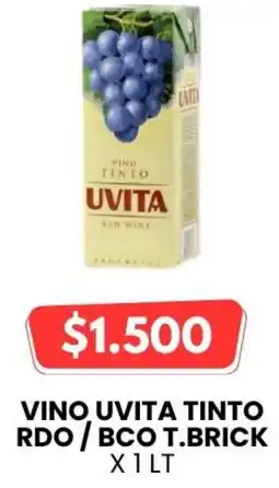 Autoservicio Capo Uvita vino tinto rdo/bco t.brick oferta