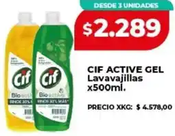 Supermayorista Vital Cif active gel lavavajillas oferta