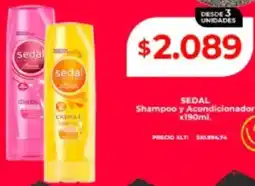Supermayorista Vital Sedal shampoo y acondicionador oferta