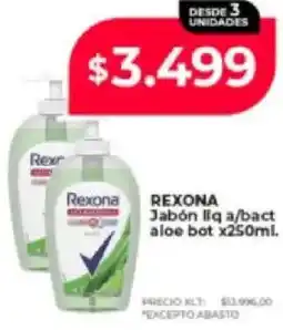 Supermayorista Vital Rexona jabón liq a/bact aloe bot oferta