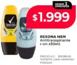Supermayorista Vital Rexona men antitranspirante r-on oferta