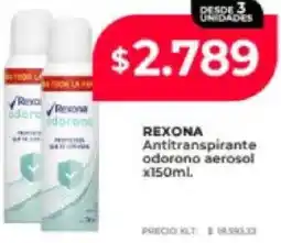 Supermayorista Vital Rexona antitranspirante odorono aerosol oferta