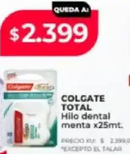 Supermayorista Vital Colgate total hilo dental menta oferta