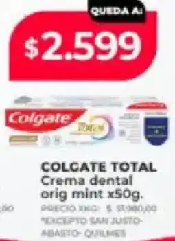 Supermayorista Vital Colgate total crema dental orig mint oferta