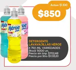 Supermercados Tadicor Detergente lavavajillas héroe oferta