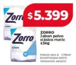 Supermayorista Vital Zorro jabon polvo clásico matic oferta