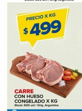 Carrefour Carre con hueso congelado x kg oferta