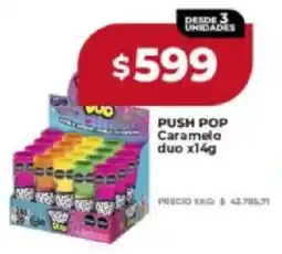 Supermayorista Vital Push pop caramelo duo oferta