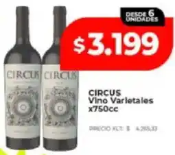 Supermayorista Vital Circus vino varietales oferta