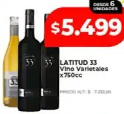 Supermayorista Vital Latitud 33 vino varietales oferta