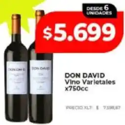 Supermayorista Vital Don david vino varietales oferta