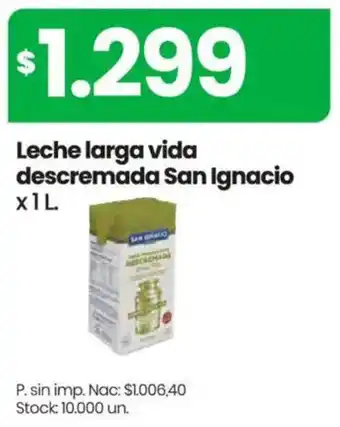San ignacio leche larga vida descremada
