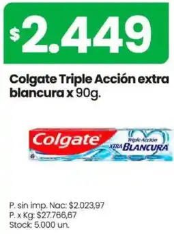 Changomas Colgate triple acción extra blancura oferta