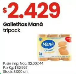 Changomas Maná galletitas tripack oferta