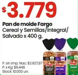 Changomas Fargo pan de molde oferta