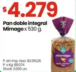 Changomas Mimago pan doble integral oferta