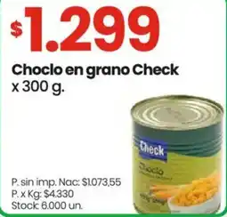 Changomas Check choclo en grano oferta