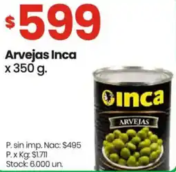 Changomas Inca arvejas oferta