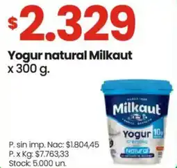 Changomas Milkaut yogur natural oferta